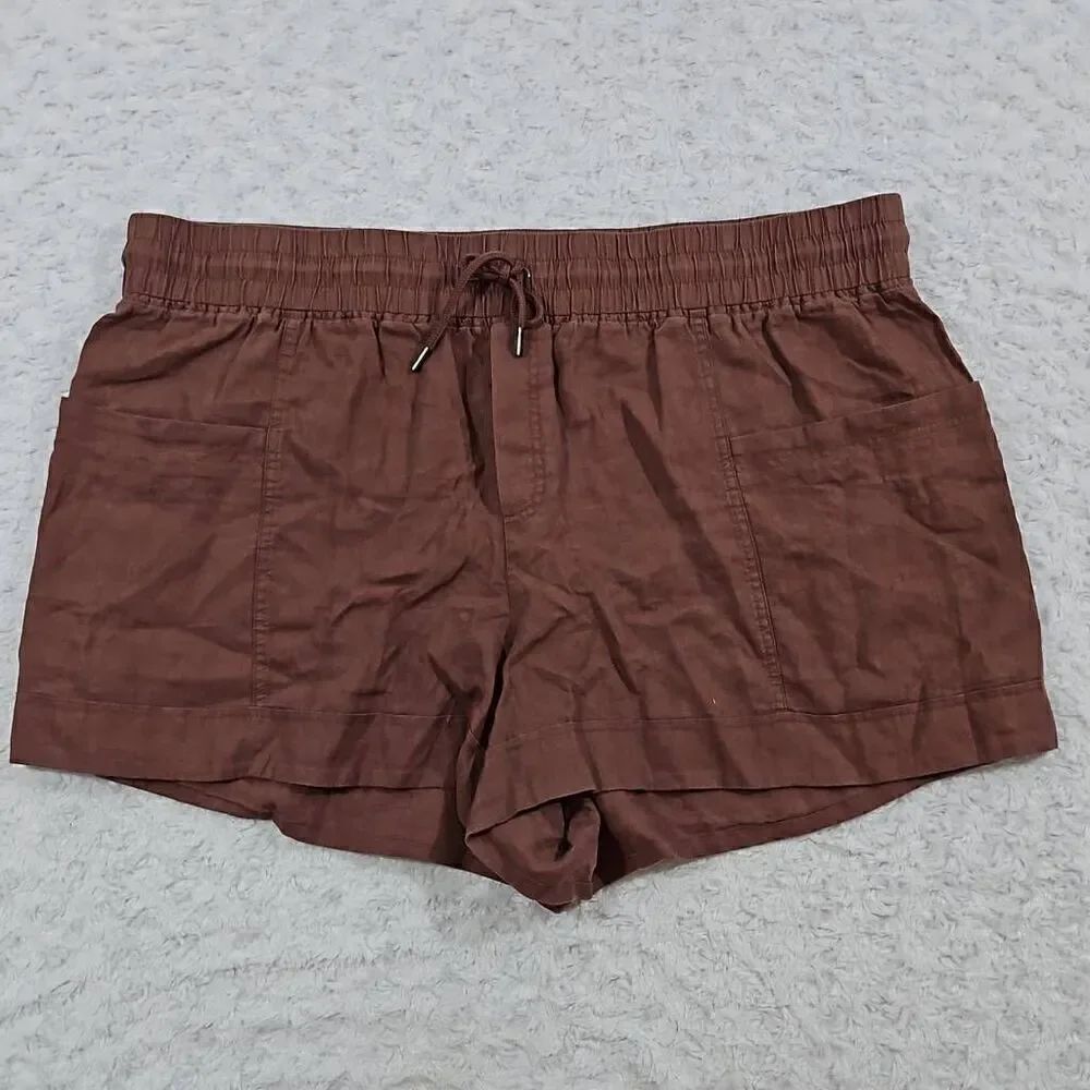 Athleta Cabo Linen 4" Short womens Size 22 Hearth Rose Lounge Summer NWOT